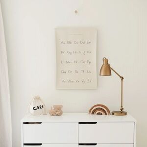 Gathre Alphabet Leather Tapestry Poster